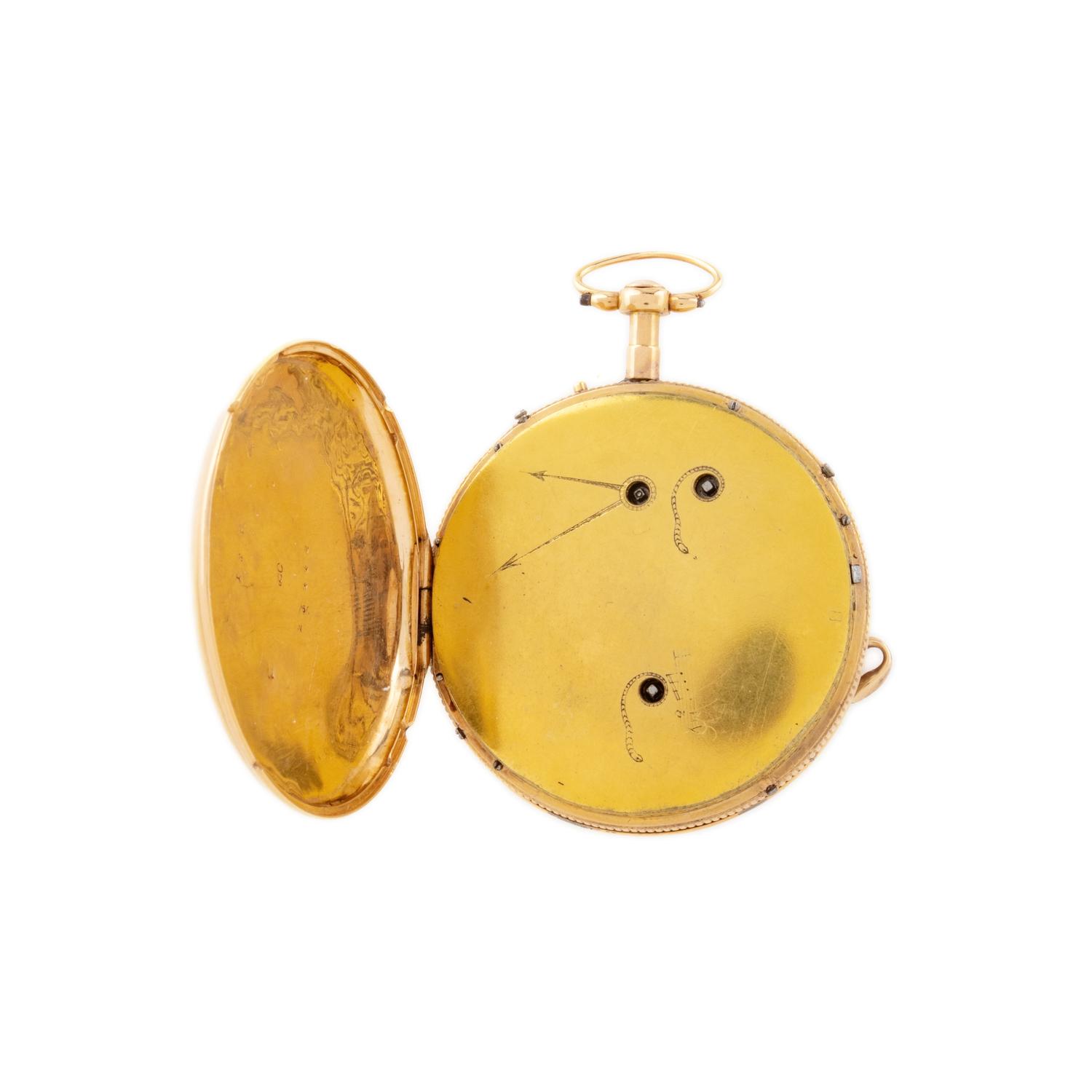 A Musical Open Faced Watch