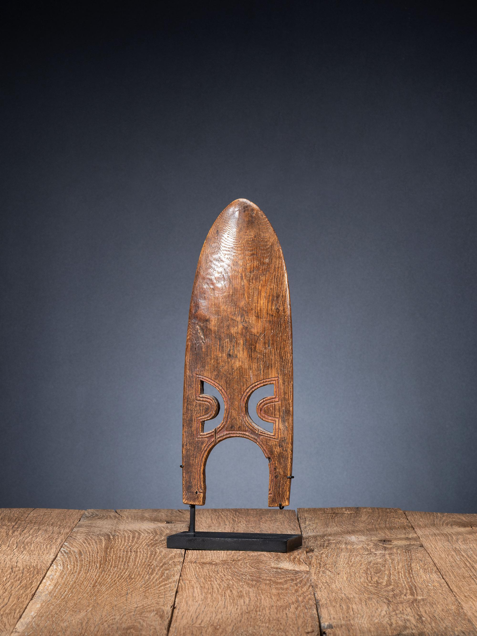 Ho Chunk Decorated Wood Pelt Stretcher
