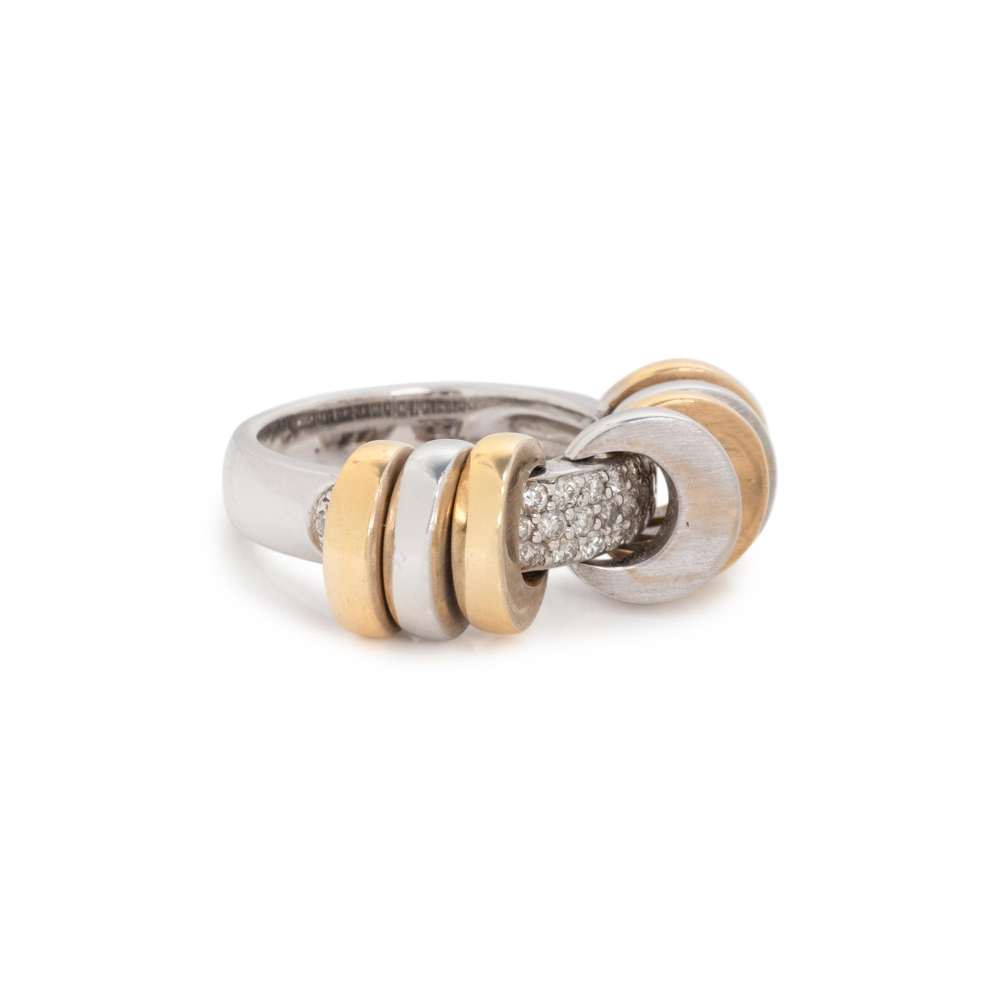 BICOLOR GOLD AND DIAMOND RING