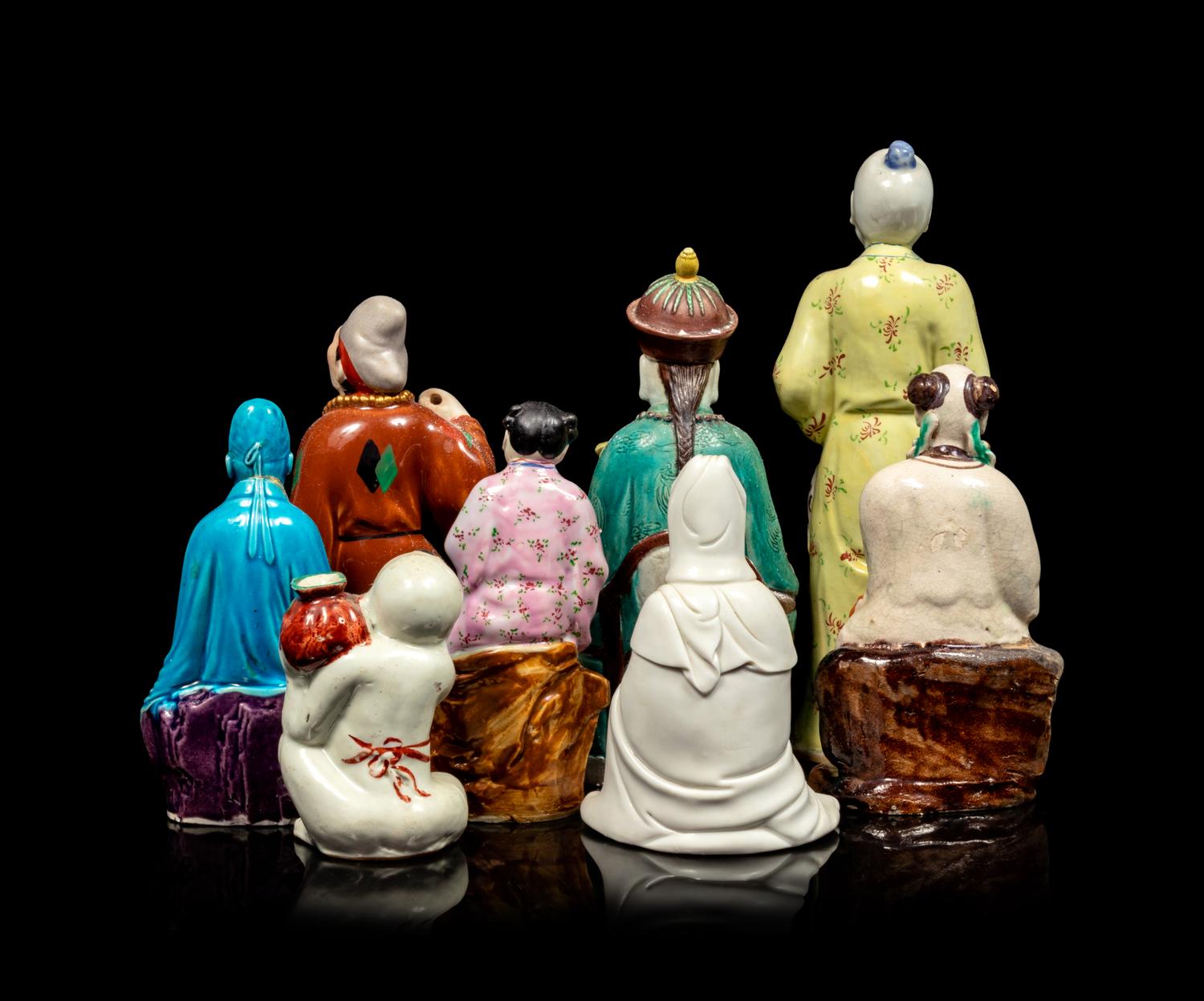 Eight Chinese Porcelain Figures