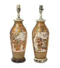A Pair of Japanese Satsuma Vases