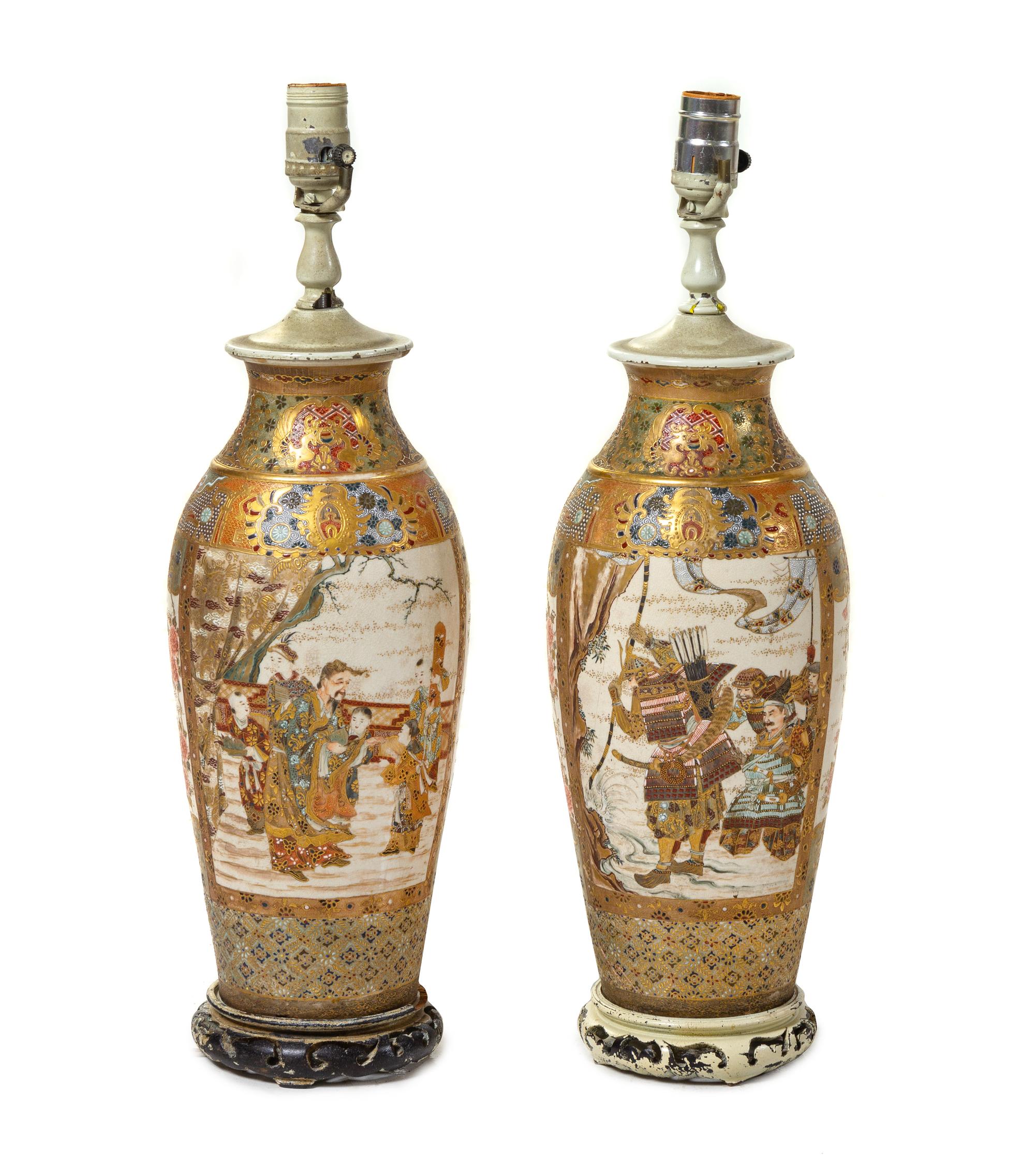 A Pair of Japanese Satsuma Vases