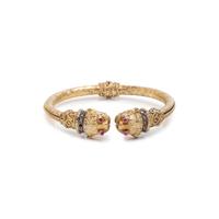 YELLOW GOLD AND DIAMOND BANGLE BRACELET