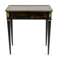 A French Empire Style Black Lacquer and Gilt Bronze Mounted Side Table — 19TH CENTURY