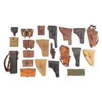 Mixed Lot of World War I and II Era Holsters and Cartridge Boxes