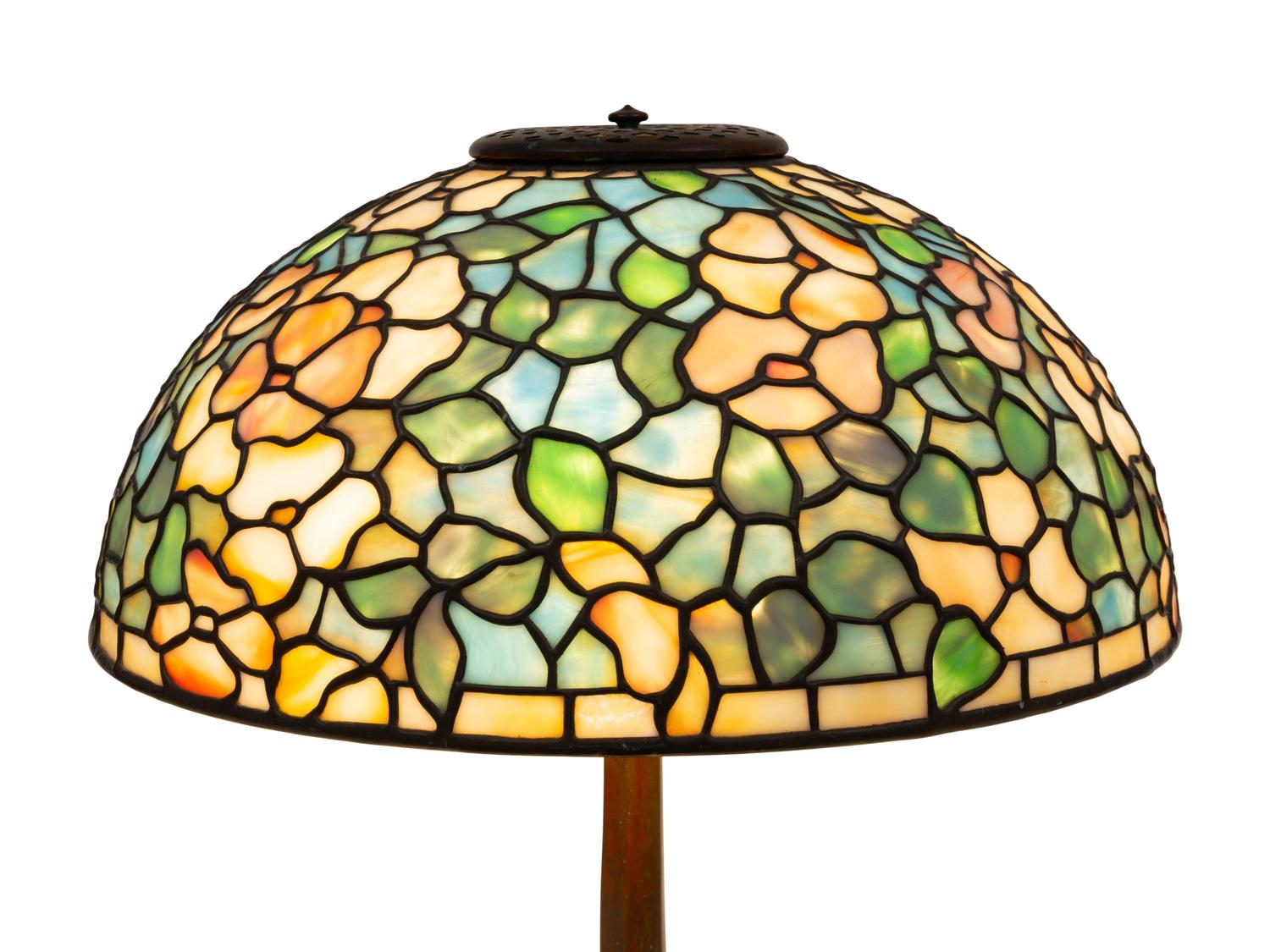 A Leaded Glass Table Lamp
