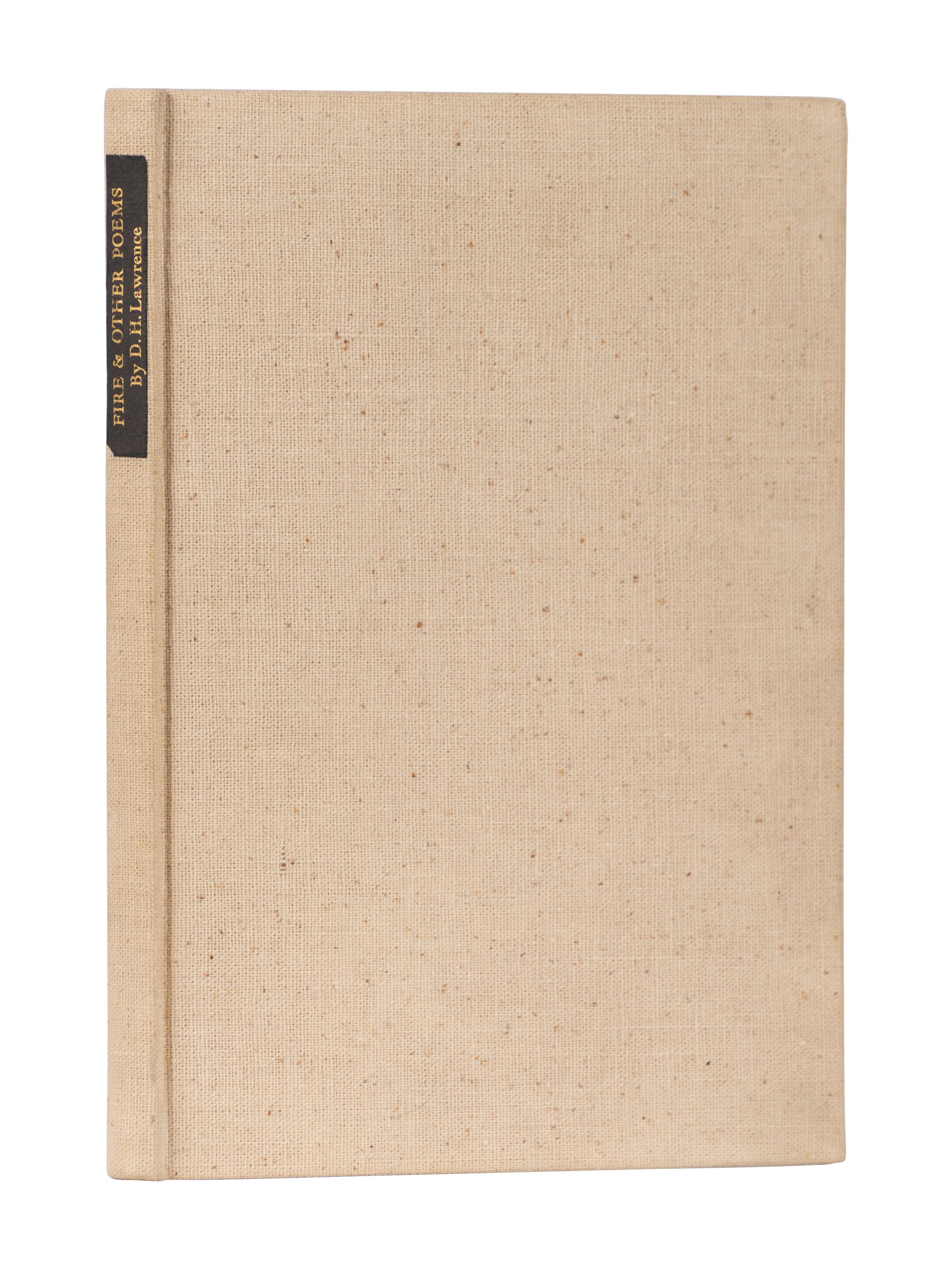 [GRABHORN PRESS]. LAWRENCE, David Herbert, (1885-1930). Fire & Other Poems . San Francisco: The Grabhorn Press, 1940.