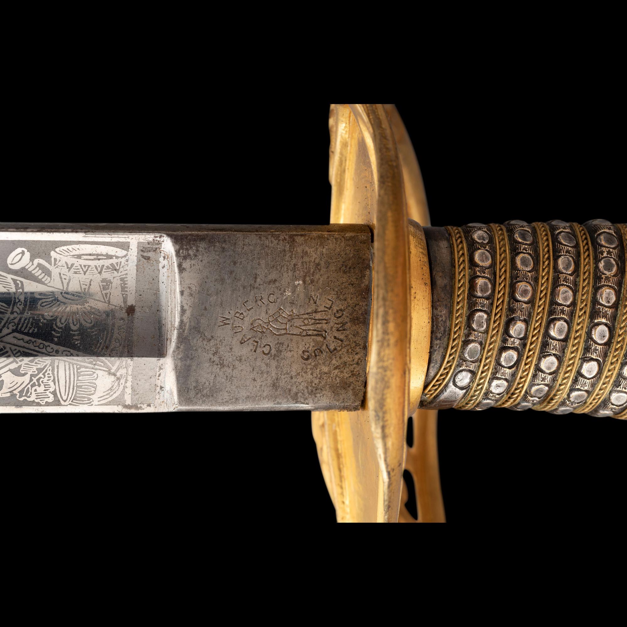 Outstanding Published Clauberg US Model 1850 Officer's Sword of Lt. Thomas McClure, 7th NY Heavy Artillery - KIA at Cold Harbor