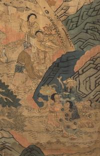 A Large Chinese Kesi Woven Silk 'Birthday' Panel