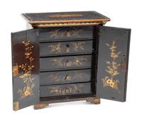 A Chinese Lacquer Diminutive Cabinet