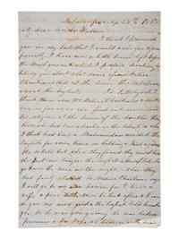 [MISSIONARIES]. A group of 3 letters written by Presbyterian missionary Rev. William Calderwood from Saharanpur, India, during the 1857 First War of Indian Independence.