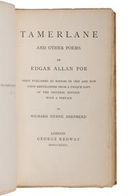 POE, Edgar Allan (1809-1849). Tamerlane and Other Poems. London: George Redway, 1884.