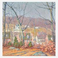 William Chadwick (American, 1879-1962) Millhouses on the Brandywine River