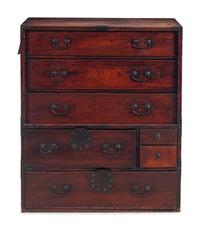 A Japanese Iron Mounted Tansu Chest