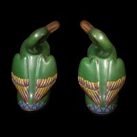 A Pair of Chinese Cloisonne Enamel Figures of Ducks