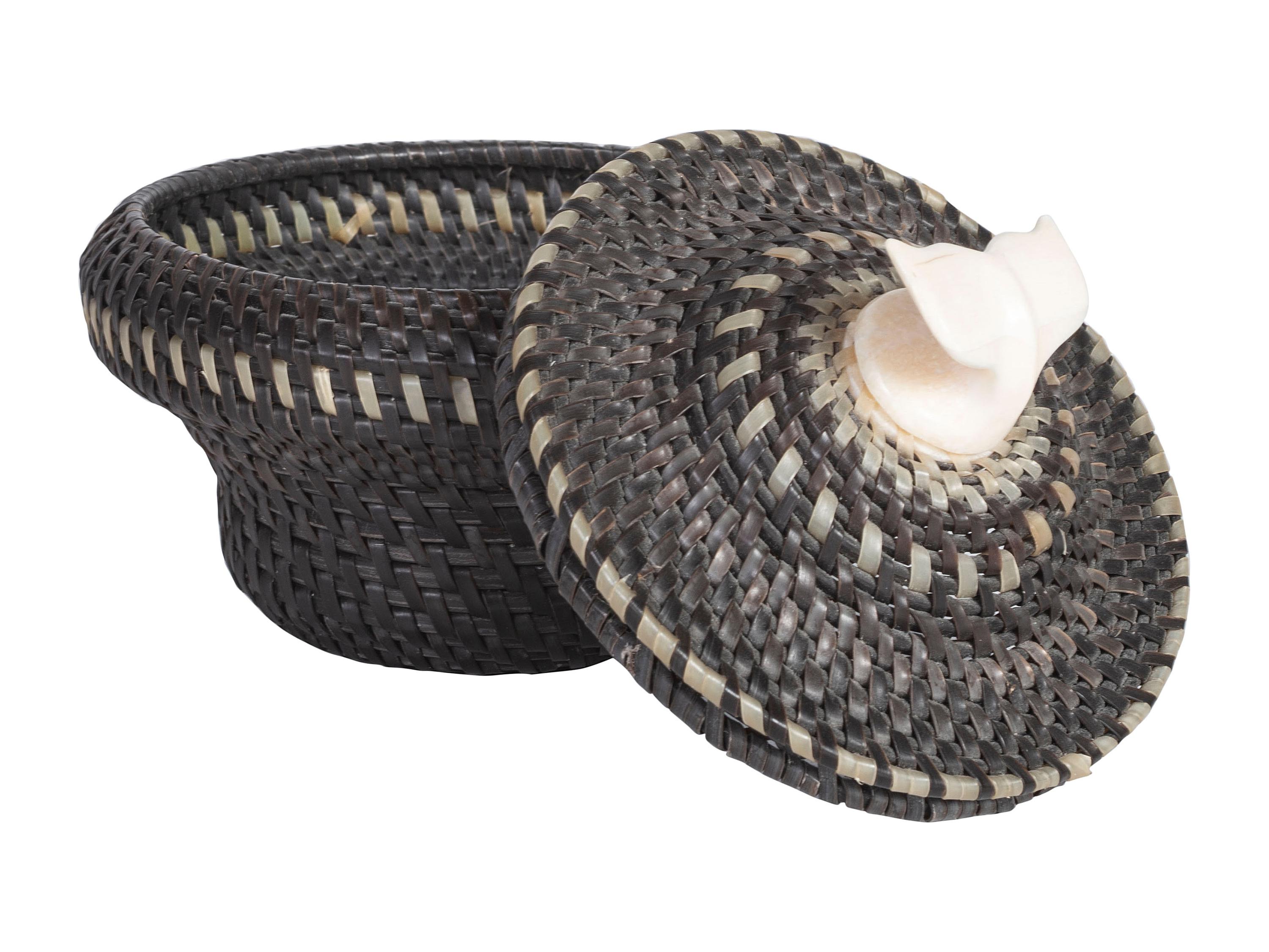 Baleen Basket, with Whale Tail Finial