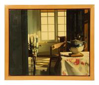 Sunroom Doorway with Teapot and Dining Table (Two works)
