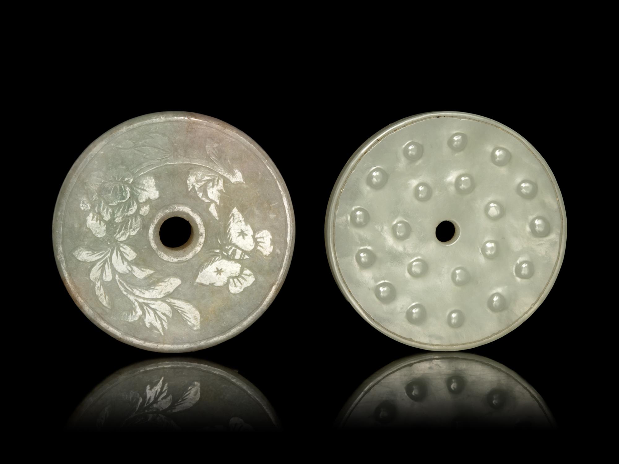 Two Chinese Carved Jade Pendants
