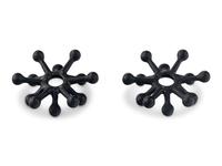 A Pair of Danish Modernist Cast Iron Candle Holders