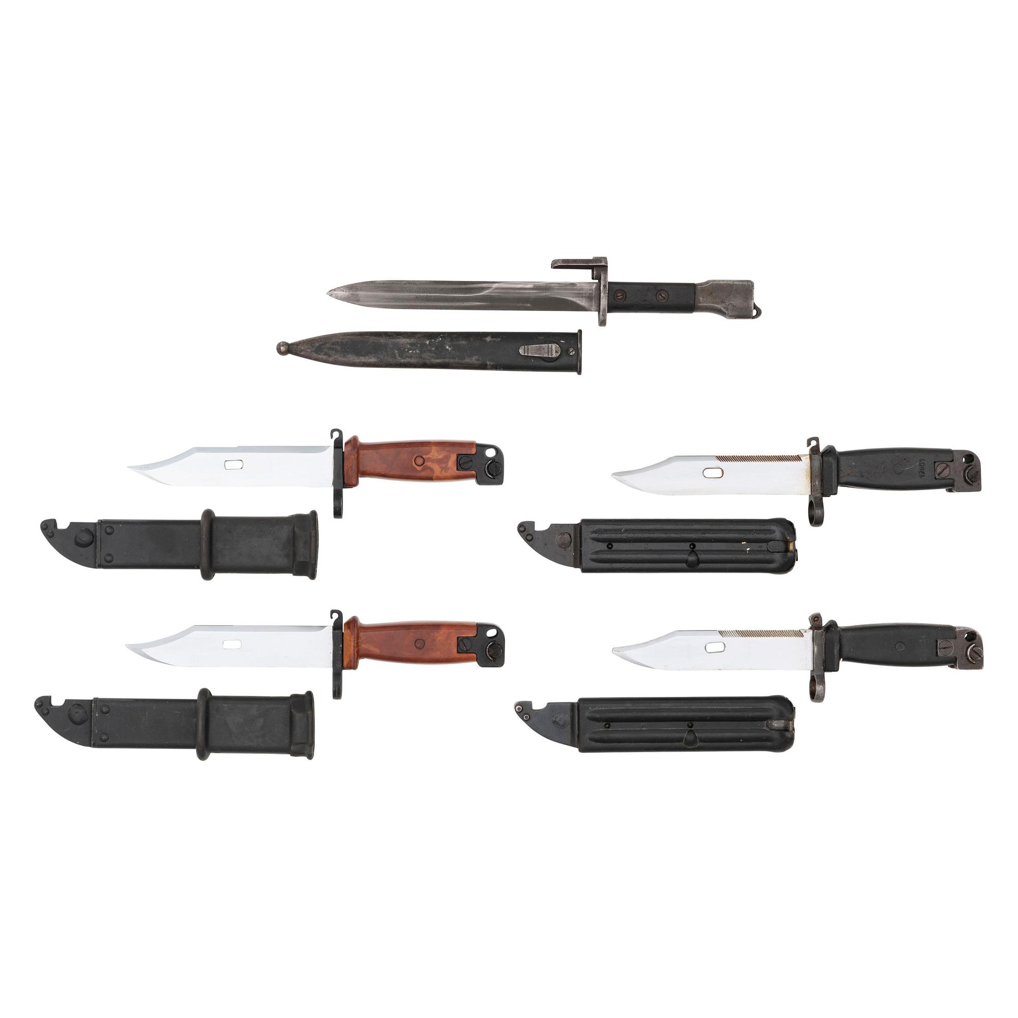 Lot of 5 Bayonets Including: AK-47 and FAL