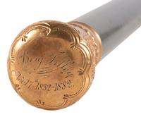 [NAVY]. TILLEY, Benjamin Franklin (1848-1907). Three presidential appointments signed by Ulysses S. GRANT, Grover CLEVELAND, and Theodore ROOSEVELT, with oversize albumen photographs and presentation cane.
