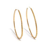 YELLOW GOLD AND DIAMOND HOOP EARRINGS