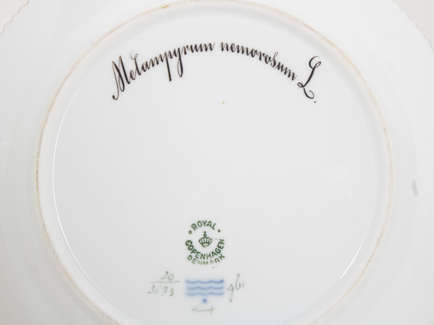 A Set of Thirteen Royal Copenhagen Flora Danica Salad Plates
