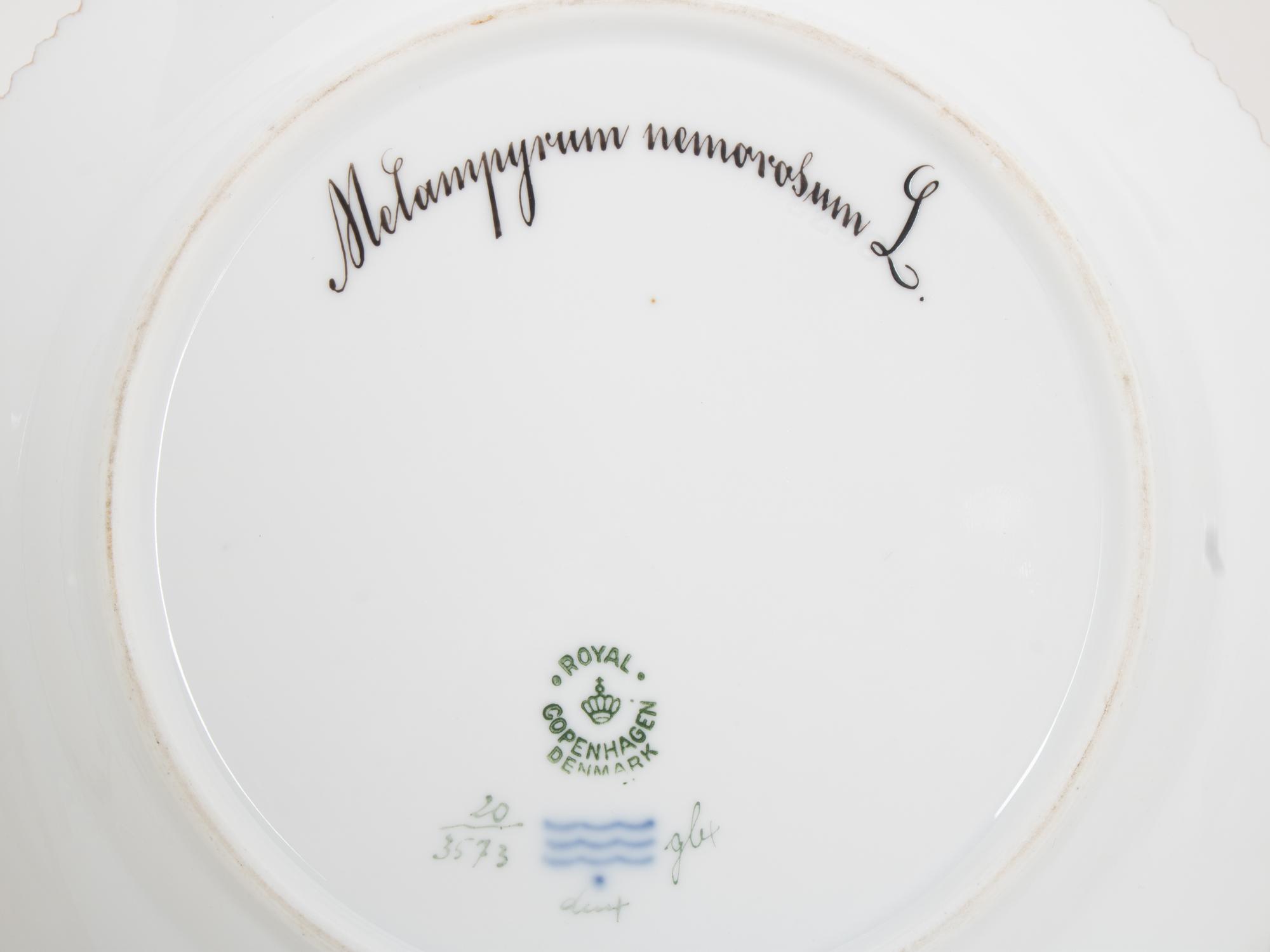 A Set of Thirteen Royal Copenhagen Flora Danica Salad Plates