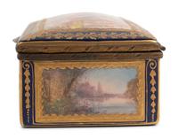 A Sèvres Style Porcelain Table Casket