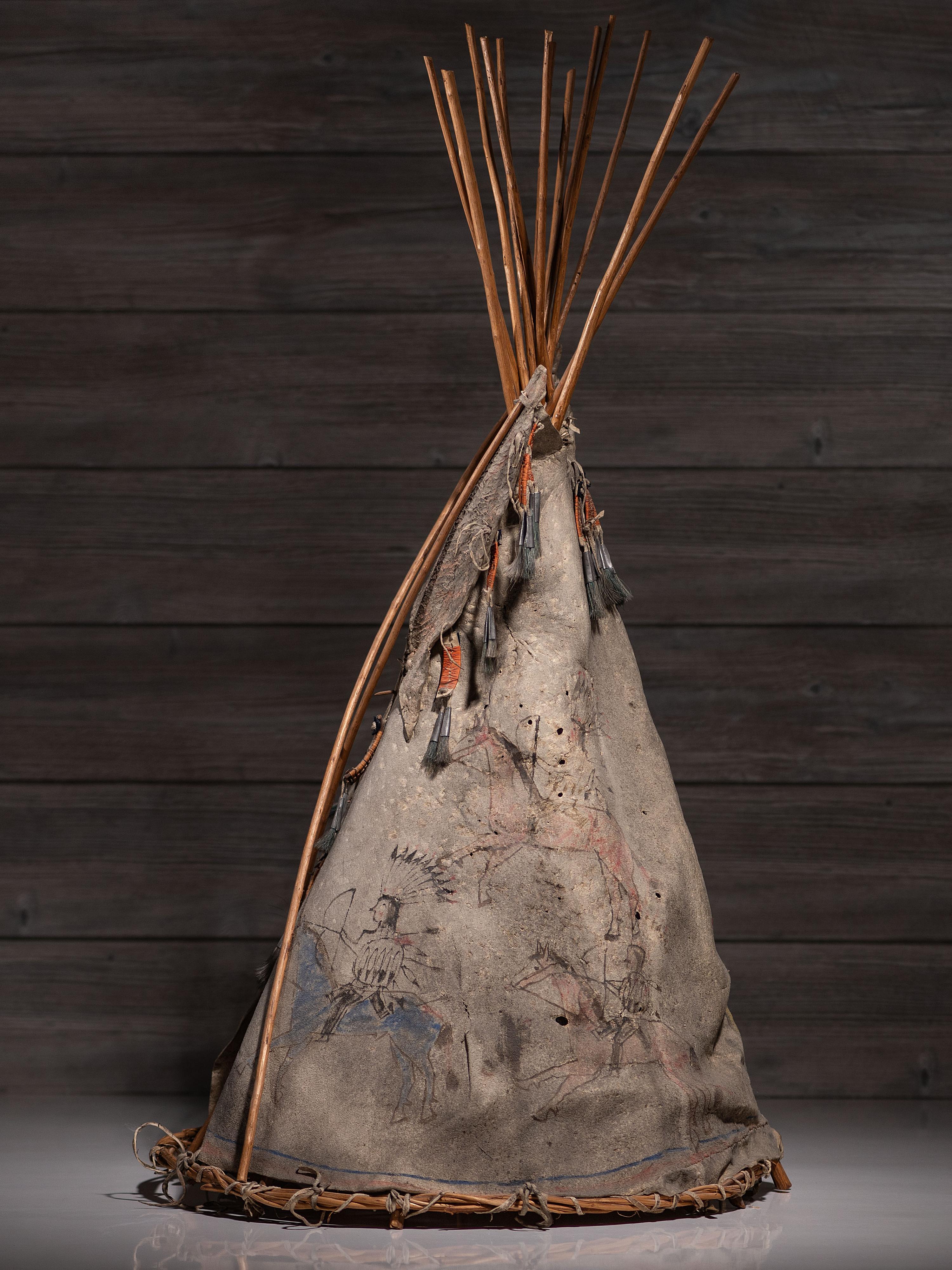 Sioux Painted Hide Model Tipi