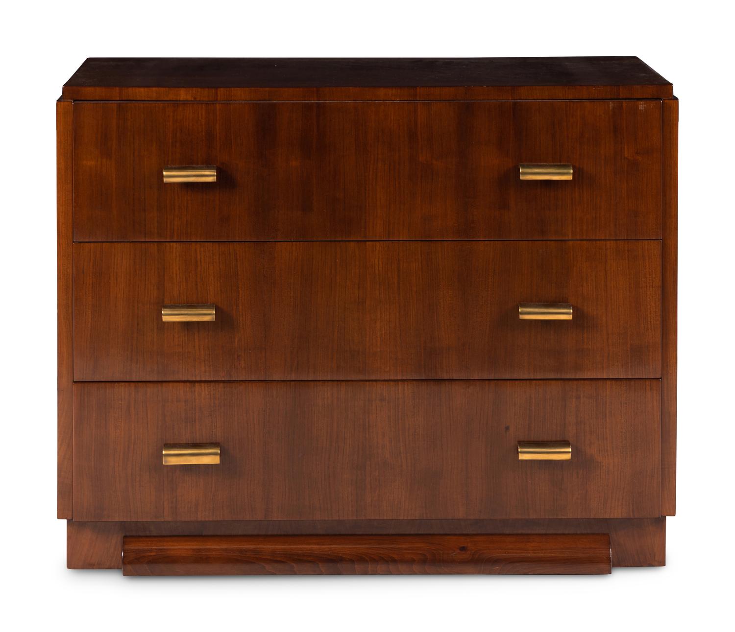 A Contemporary Walnut Chest of Drawers