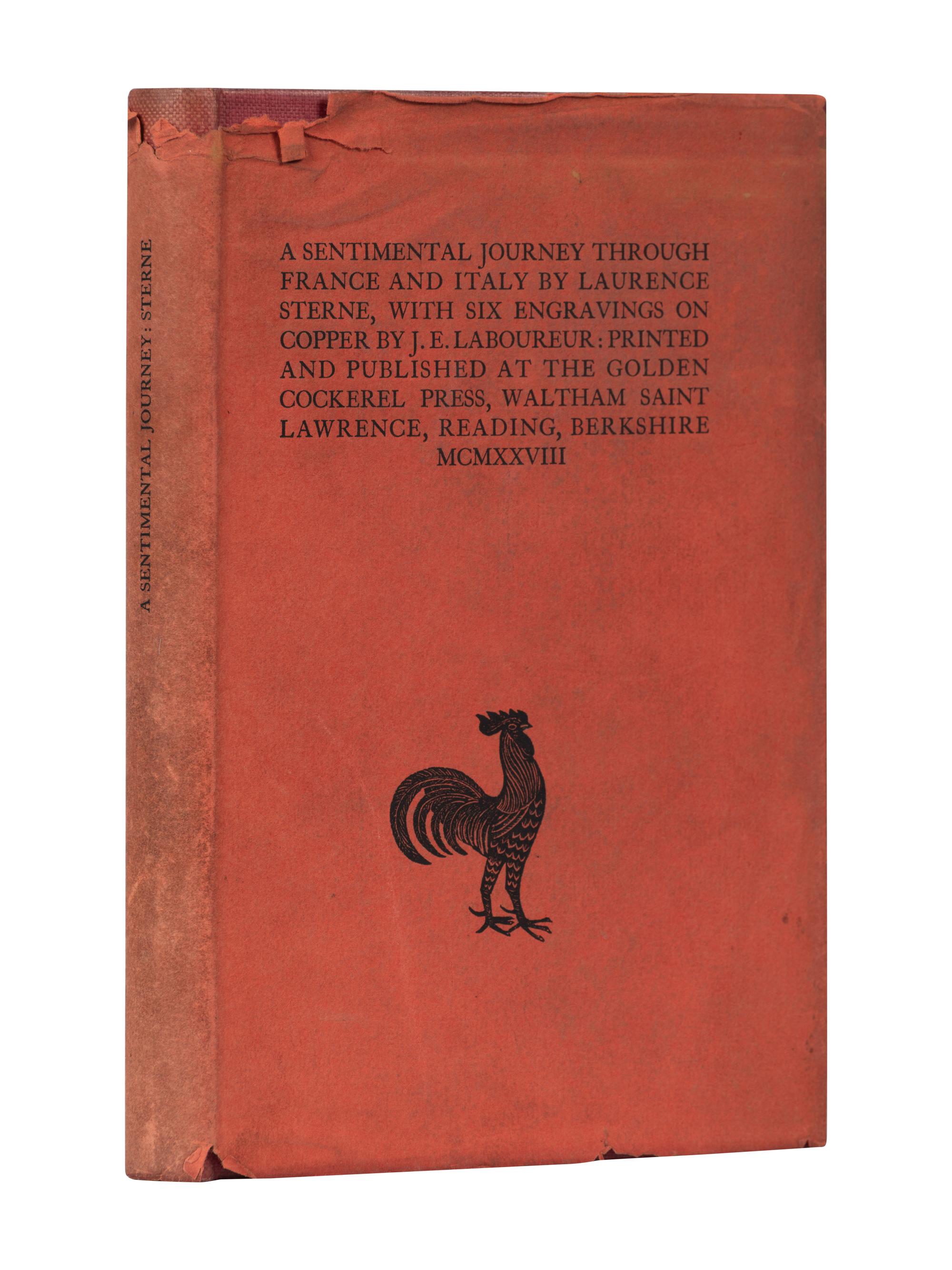 [GOLDEN COCKEREL PRESS]. A Sentimental Journey Through France and Italy. Waltham Saint Lawrence, Berkshire: The Golden Cockerel Press, 1928.