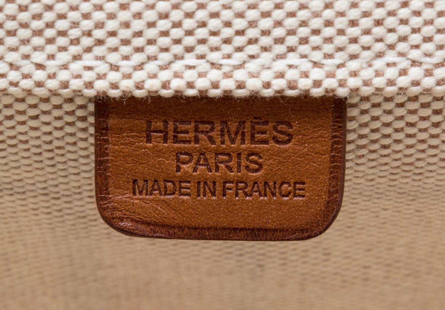 An Hermes Steeple Toile Tote Bag, 22" x 12" x 12".