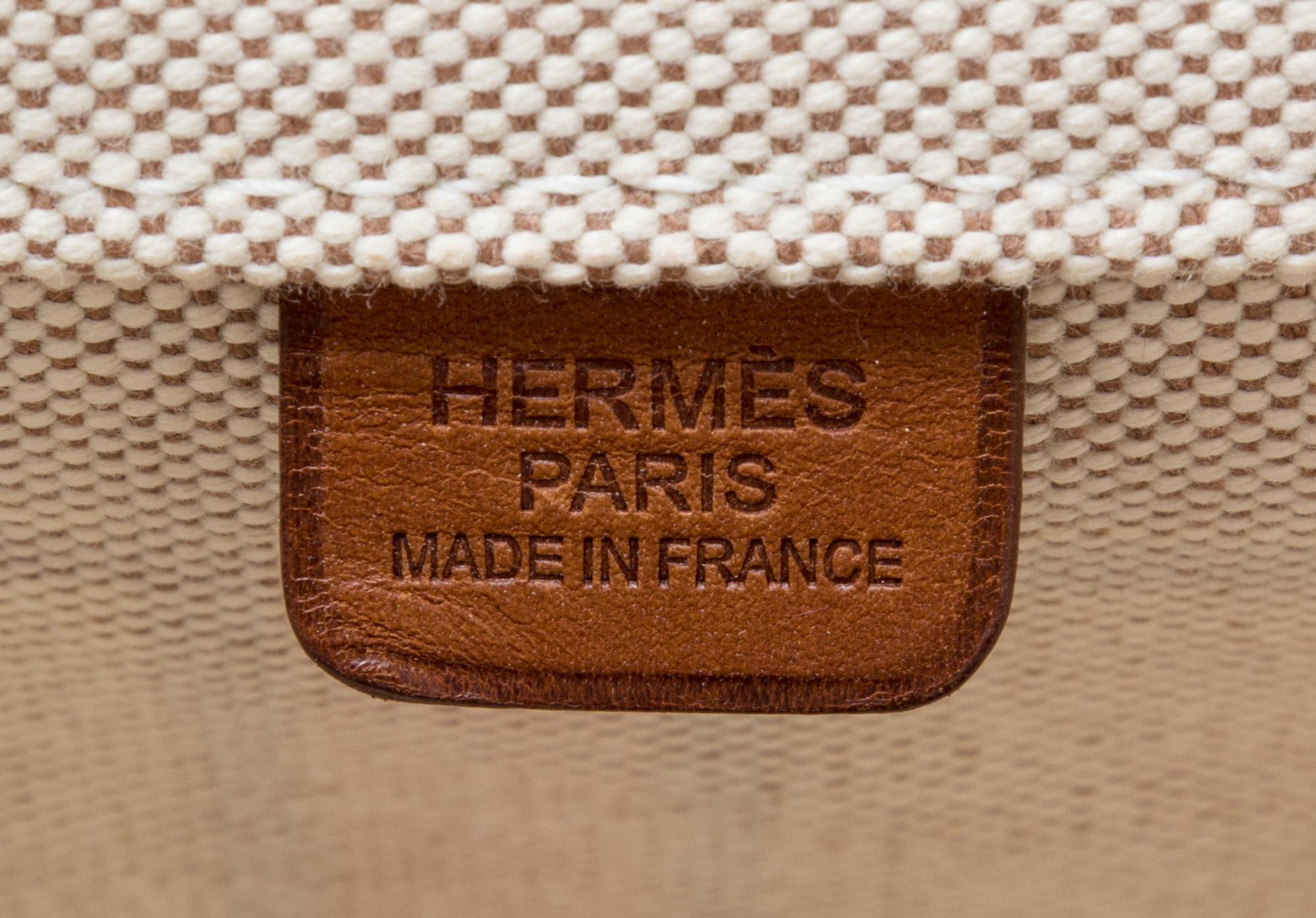 An Hermes Steeple Toile Tote Bag, 22" x 12" x 12".