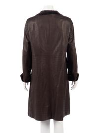 Akris Lambskin Leather Jacket Trimmed with Goat Fur