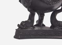 A Wedgwood Black Basalt Dolphin Pastille Burner, UK, early 19th century
