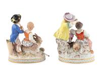 Two Meissen Porcelain Figural Groups
