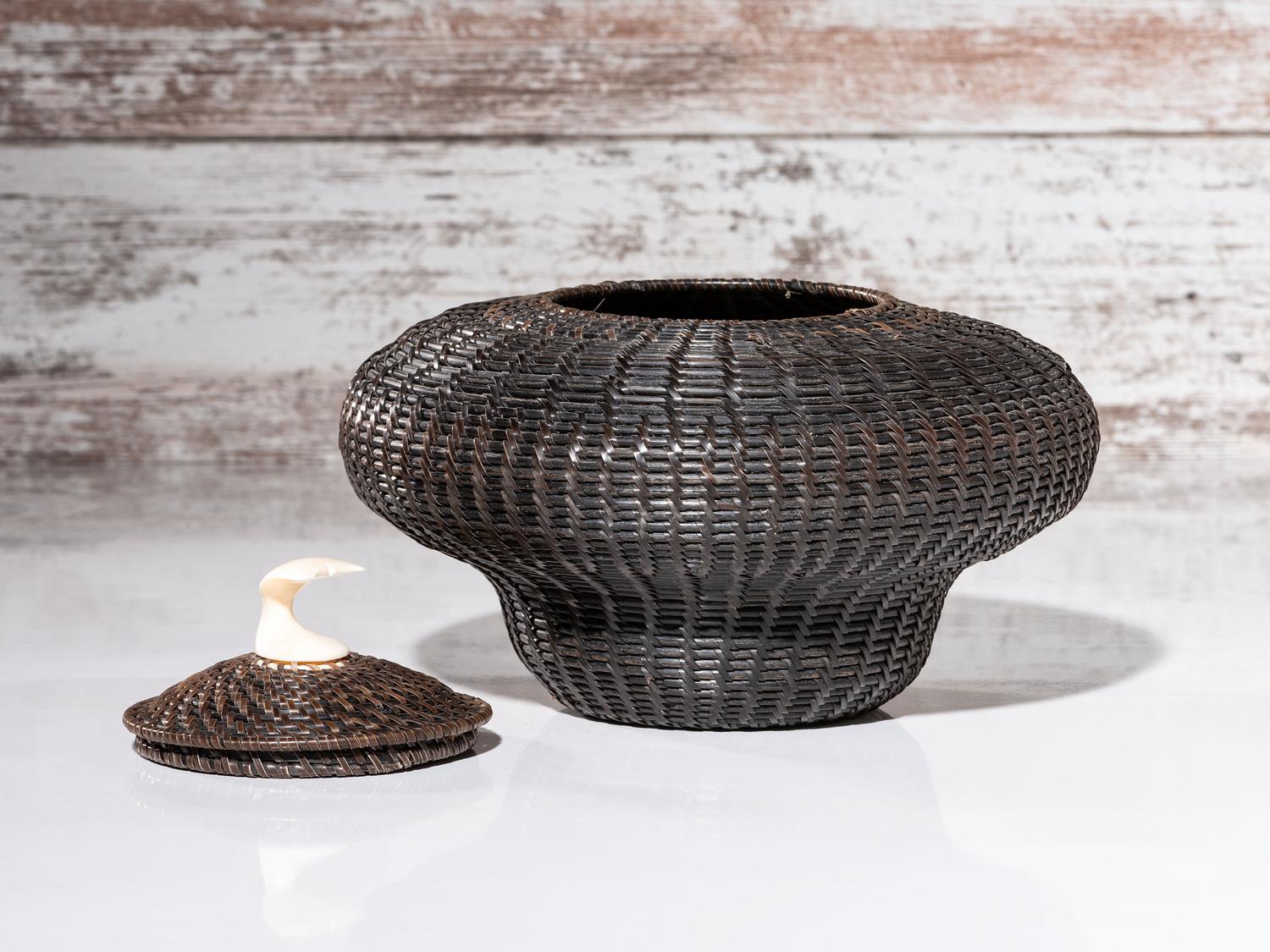 Baleen Basket, with Whale Finial
