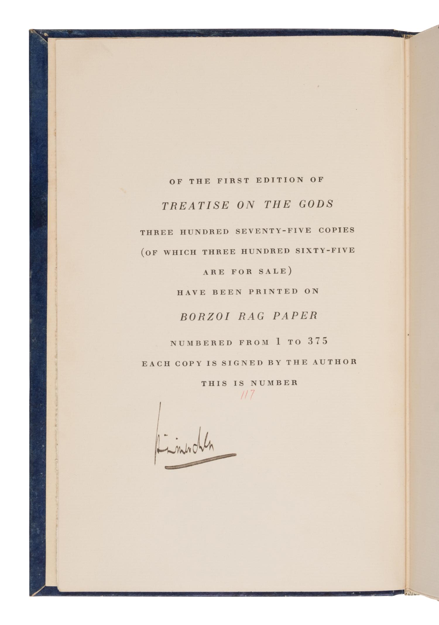 [Literature] Mencken, H.L. Treatise on the Gods