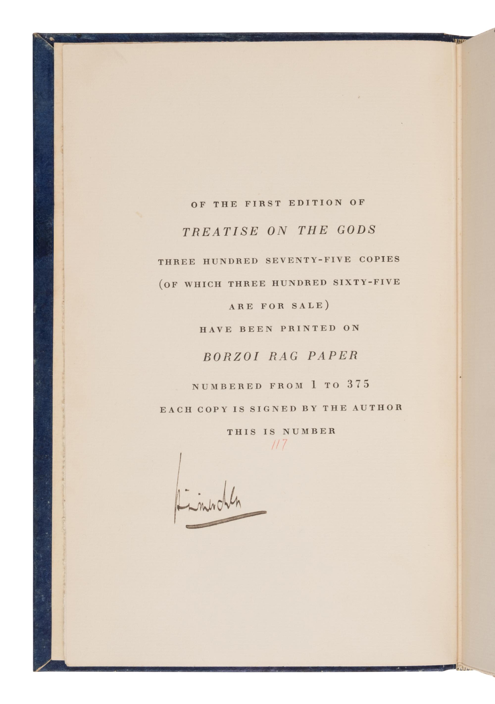 [Literature] Mencken, H.L. Treatise on the Gods