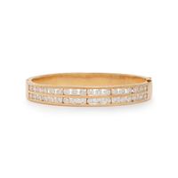YELLOW GOLD AND DIAMOND BANGLE BRACELET