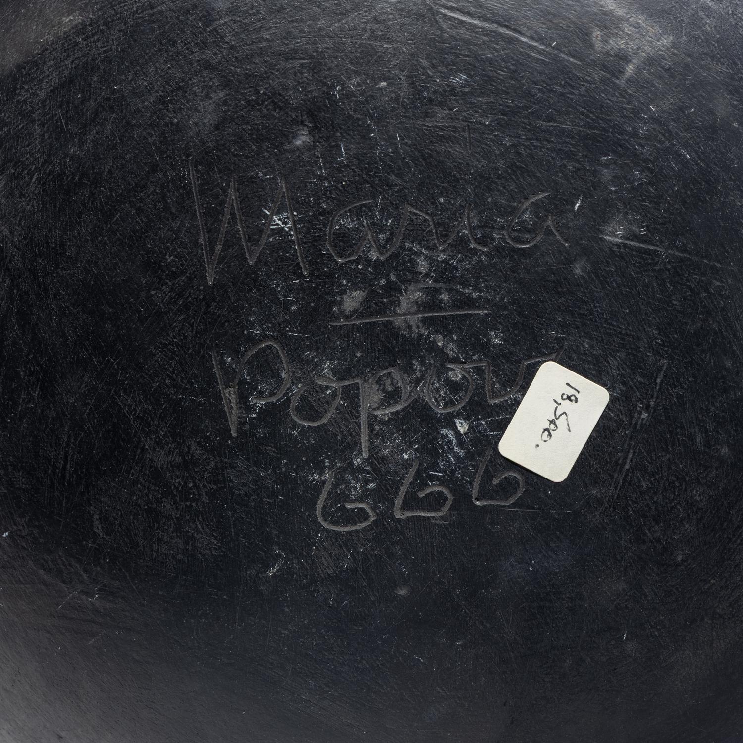 Blackware Pottery Plate, with Avanyu June 1966
