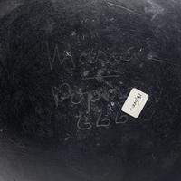 Blackware Pottery Plate, with Avanyu June 1966