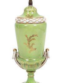 A French Porcelain Urn Mounted as a Lamp