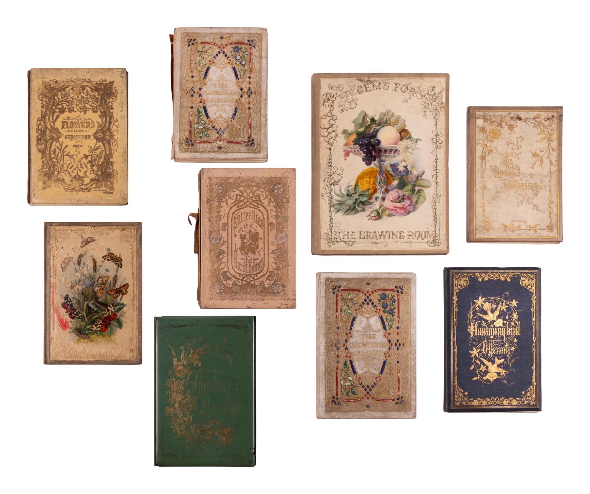 [BINDINGS - GIFT BOOKS] A large group of Victorian-era gift books, including: