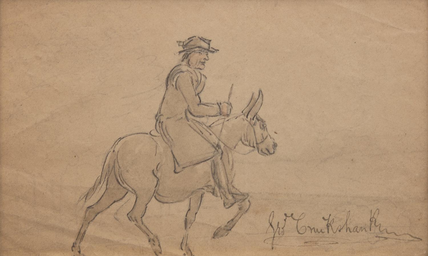 [Literature] Cruikshank, George. Group of 3 Drawings