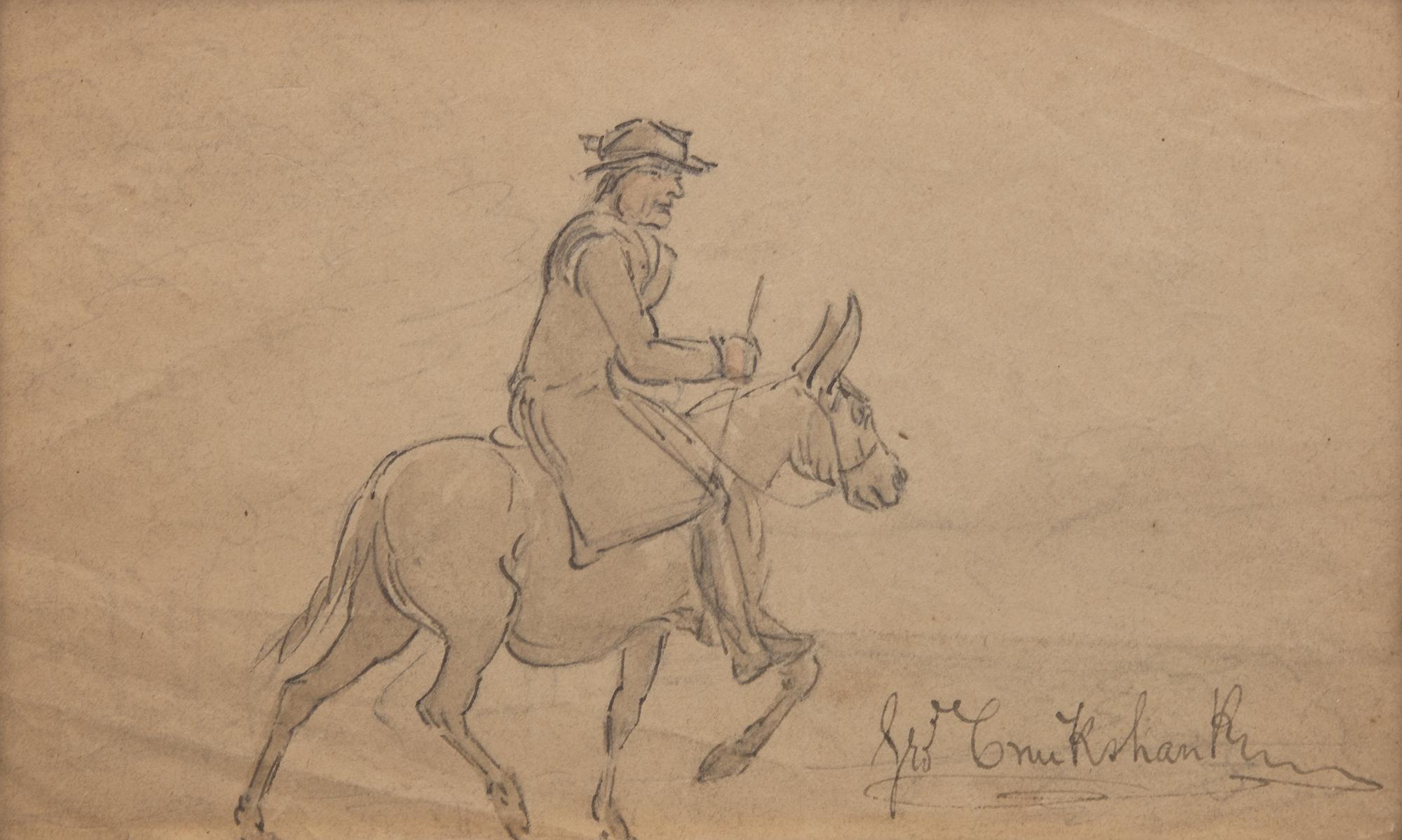 [Literature] Cruikshank, George. Group of 3 Drawings