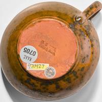 George Ohr (American, 1857-1918) Pitcher in Spotted Olive and Speckled Brown Glaze, Biloxi, Mississippi, USA, circa 1897-1900