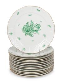 A Herend Chinese Bouquet Porcelain Dinner Service