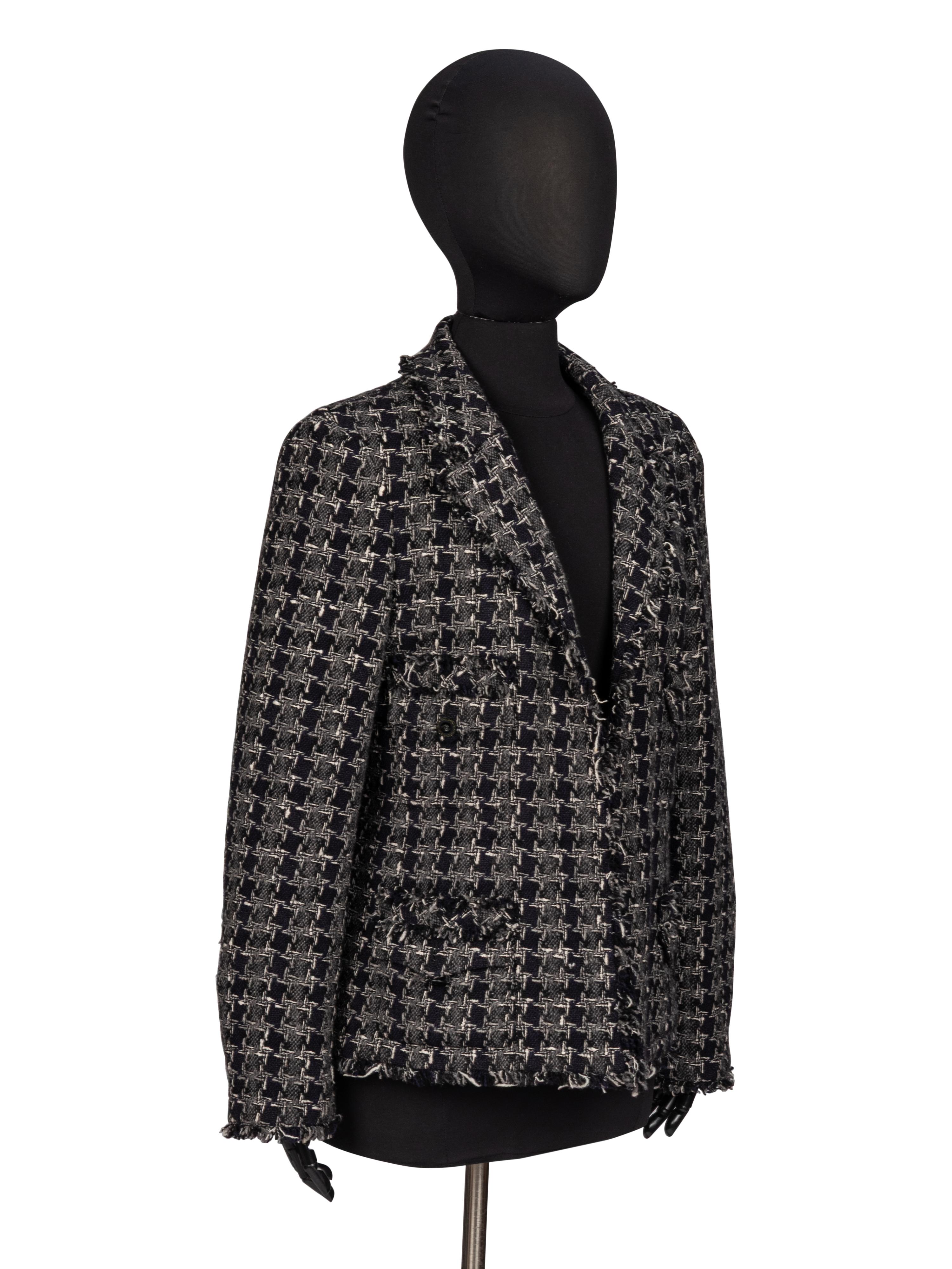 Chanel, Houndstooth Tweed Blazer